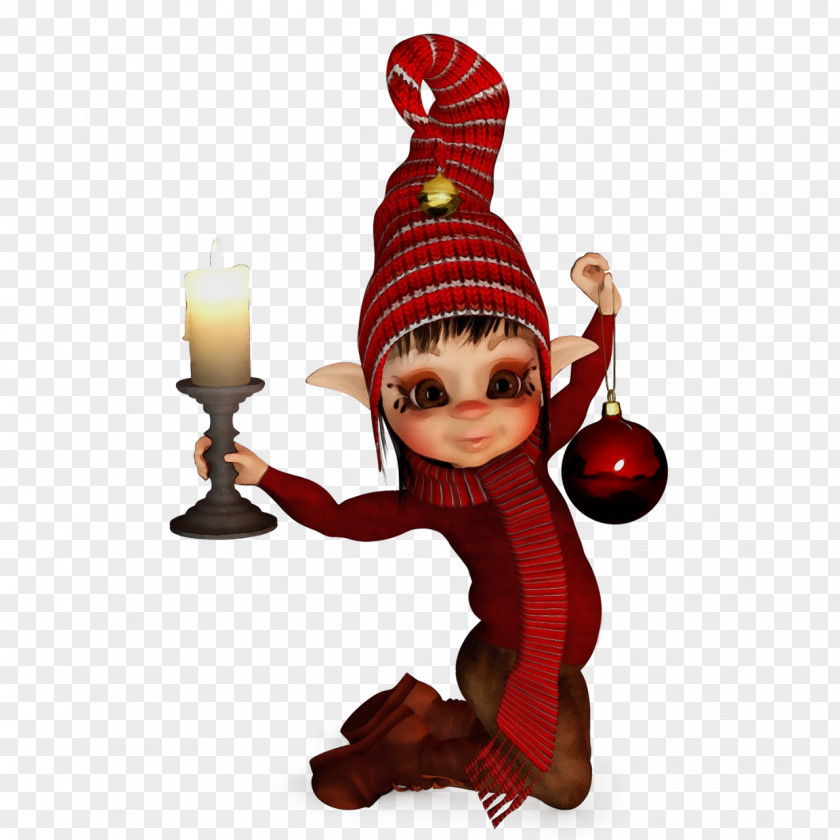 Candle Holder Figurine Christmas Ornament PNG