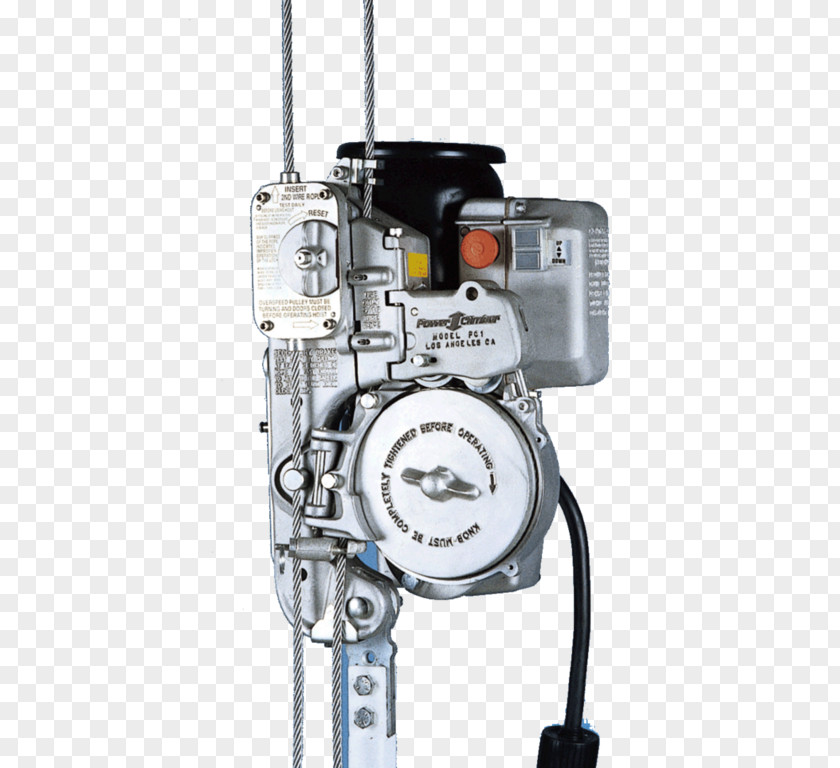 Hoisting Machine Hoist Heavy Machinery Electric Motor Wire Rope Suspended Access Equipment PNG