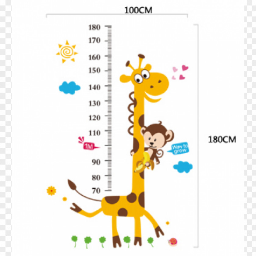 Monkey Giraffe Paper Wall Decal Sticker PNG