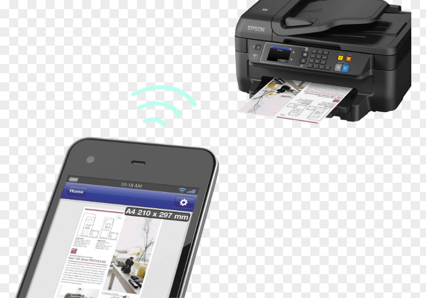 Printer Output Device Multi-function Epson WorkForce WF-2760 Inkjet Printing PNG