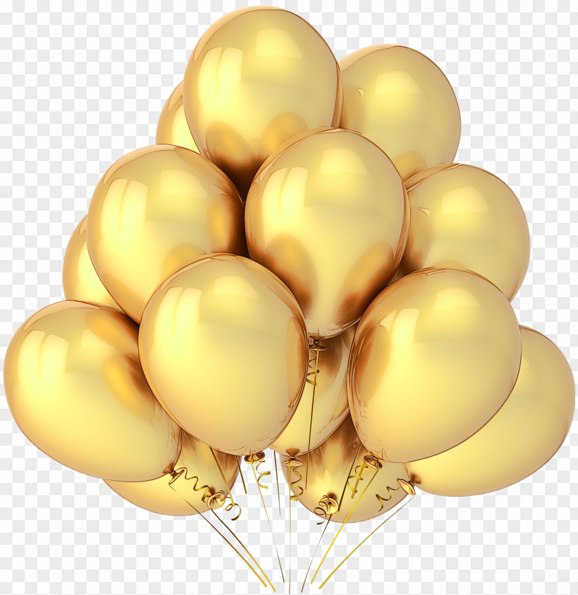 Beige Balloon Clip Art Gold PNG