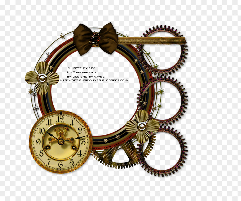 Steam Punk Costume Women Clock Pendant Necklace Art Jewellery PNG