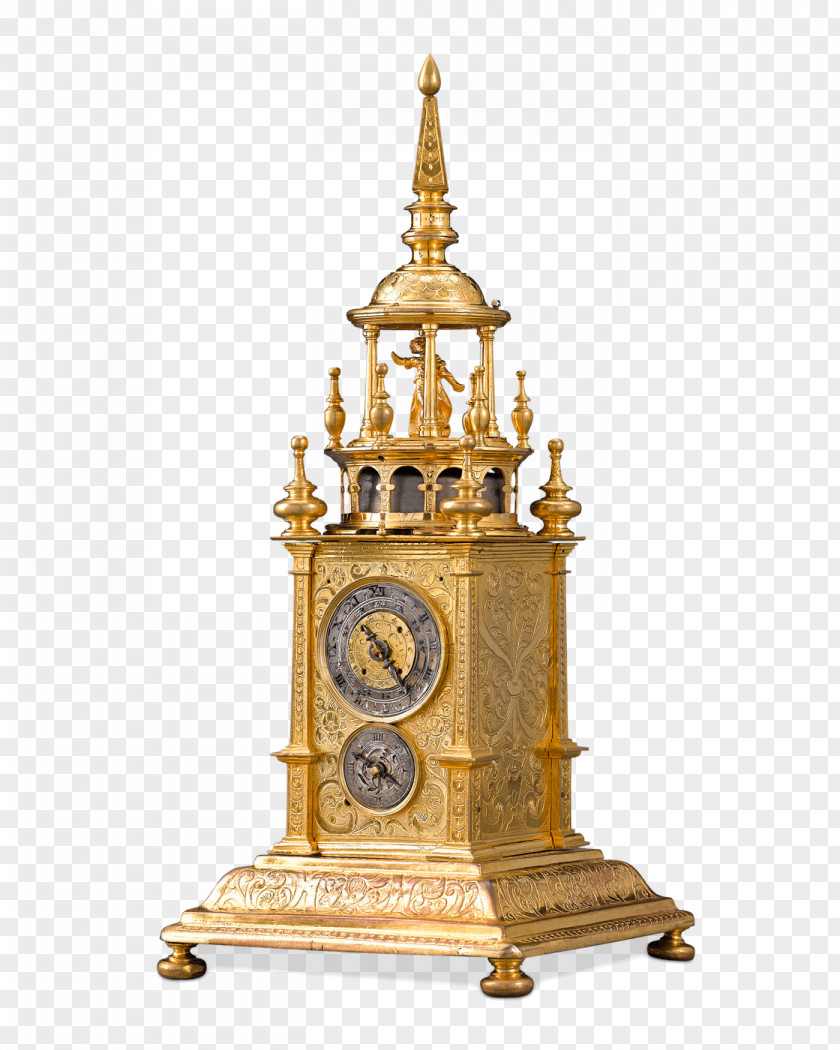 Clock Renaissance Turret 14th Century Fusee PNG