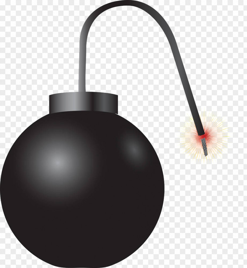 Hand Painted Black Mines Fuse Bomb Stock Photography PNG