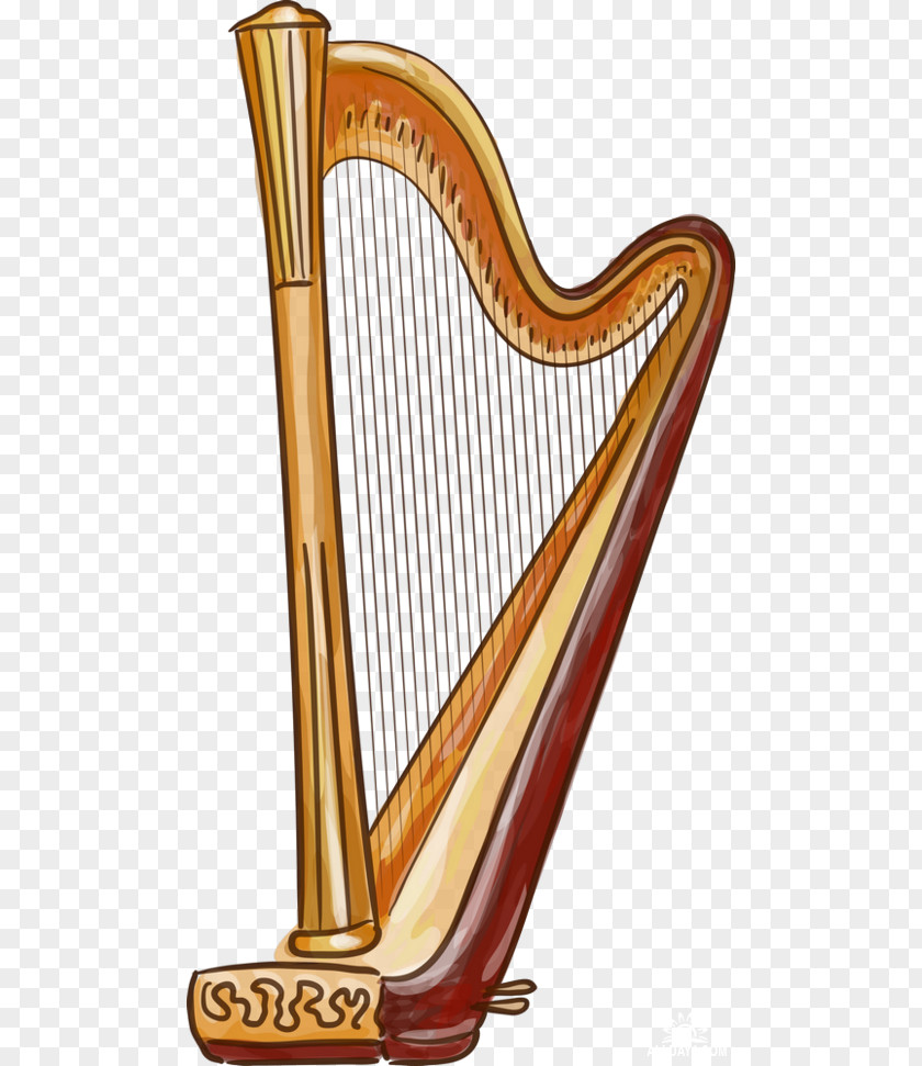 Musical Instruments Harp Drawing PNG