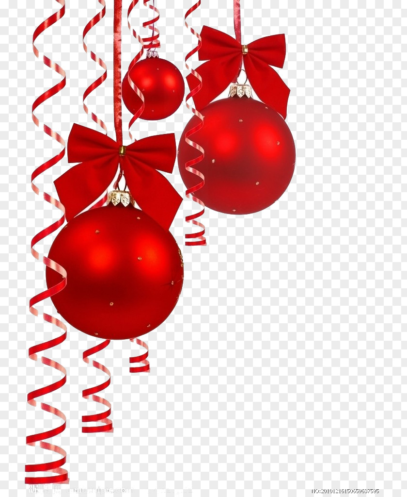 Red Ball Christmas Ornament Decoration Clip Art PNG