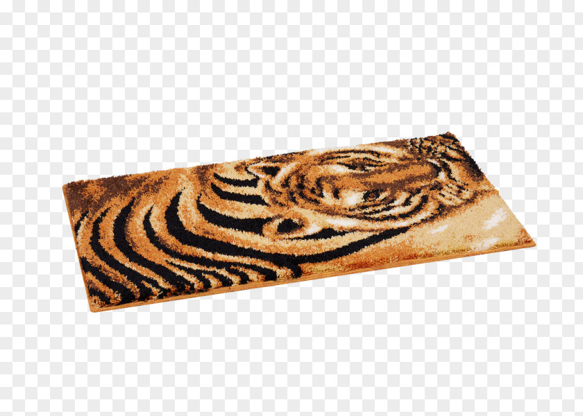 Tiger Skin Flooring Rectangle Brown PNG