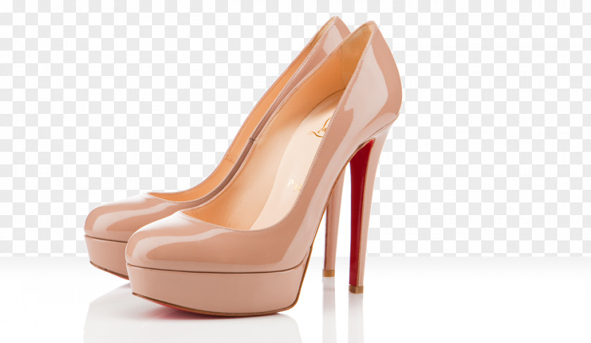 Louboutin Calf Court Shoe Patent Leather High-heeled Footwear PNG