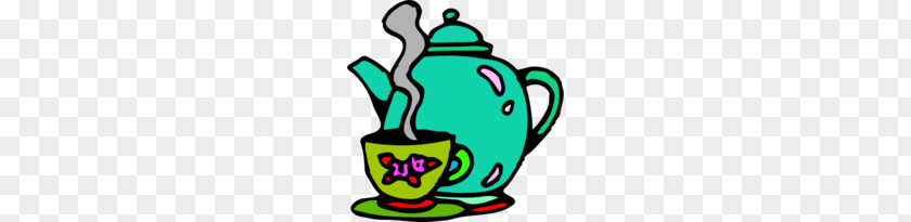 Teapot Teacup Cliparts Tea Party Coffee Coloring Book Page PNG