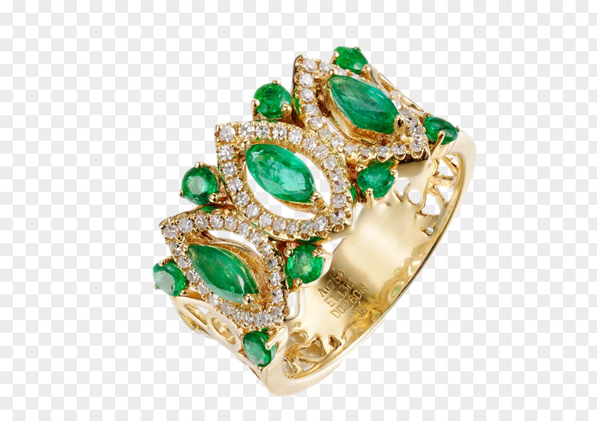 Emerald Ring Gemstone Diamond Jewellery PNG