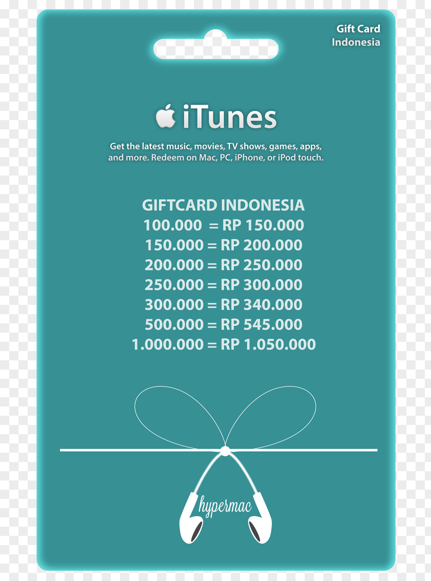Itunes Gift Card Brand Turquoise SUPINFO Font PNG