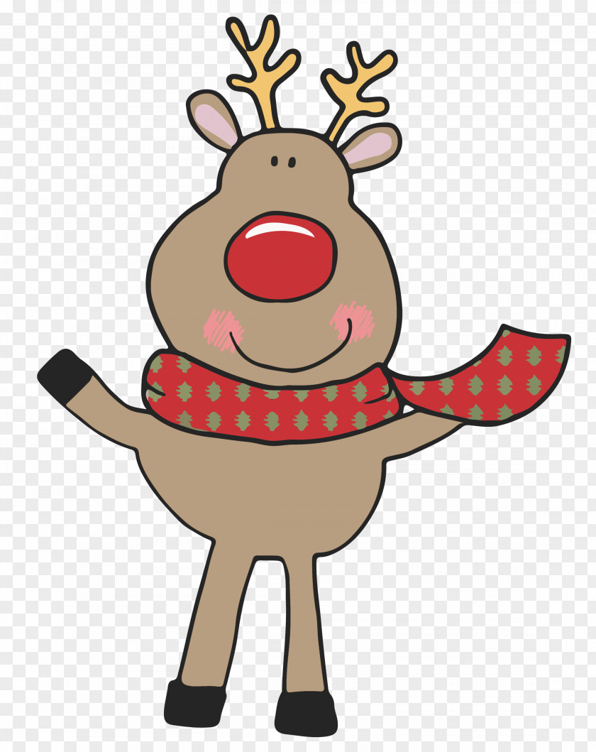 Reindeer Christmas Ornament Cartoon Clip Art PNG