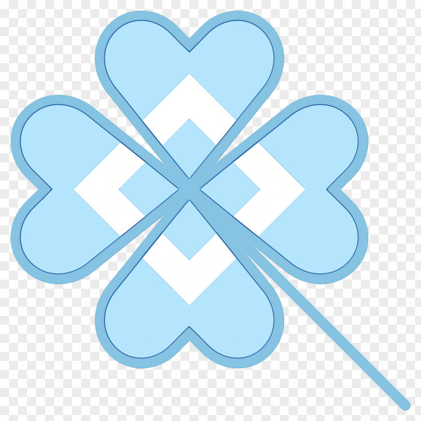 Symbol Aqua Four-leaf Clover PNG