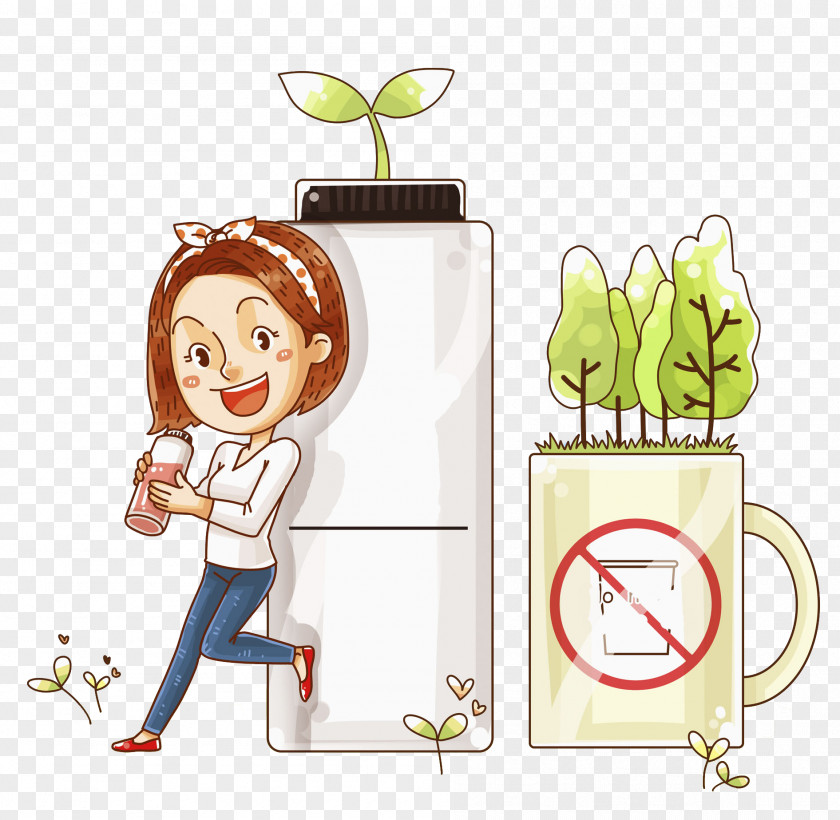 The Woman Leaning Against Refrigerator Stock Photography Clip Art PNG