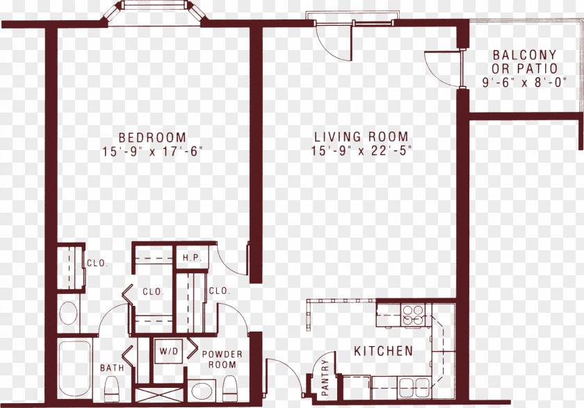 Apartment Floor Plan Architecture Living Room PNG