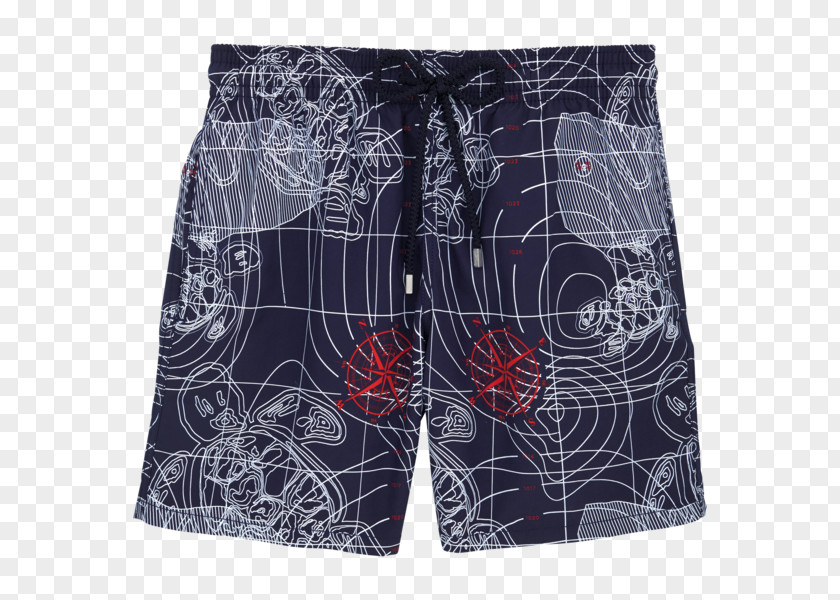 Arabic Calligraphy Mo'orea Trunks Vilebrequin Navy Blue PNG
