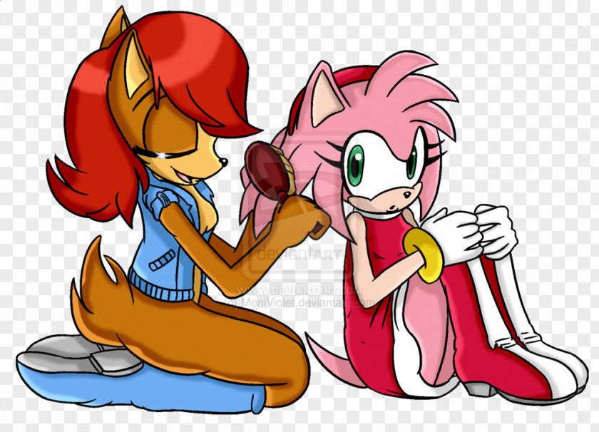 Amy Rose Vs Sally Acorn Princess Mephiles The Dark PNG