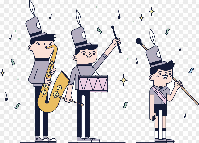 Band Performance Cartoon Illustration PNG