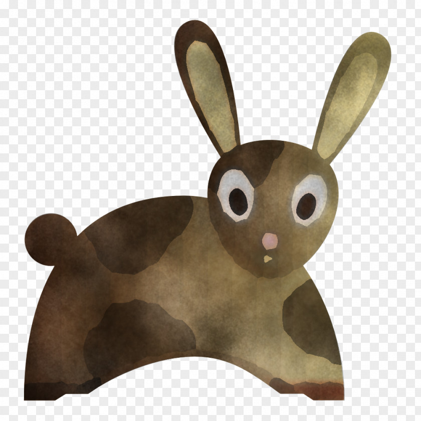 Brown Hare Ear Rabbits And Hares Rabbit Animal Figure PNG