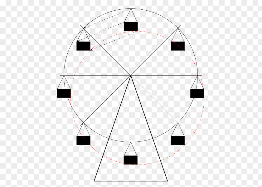 Giant Wheel Circle Point Symmetry Pattern PNG