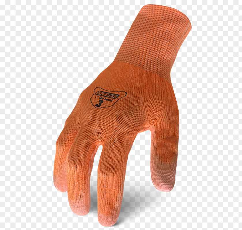 Ironclad Performance Wear Glove Safety Orange Thumb Clothing PNG