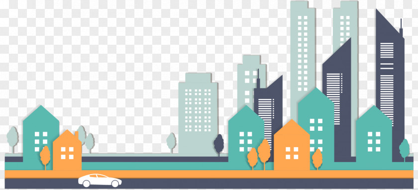 Stylish City Building Vector Clip Art New York PNG