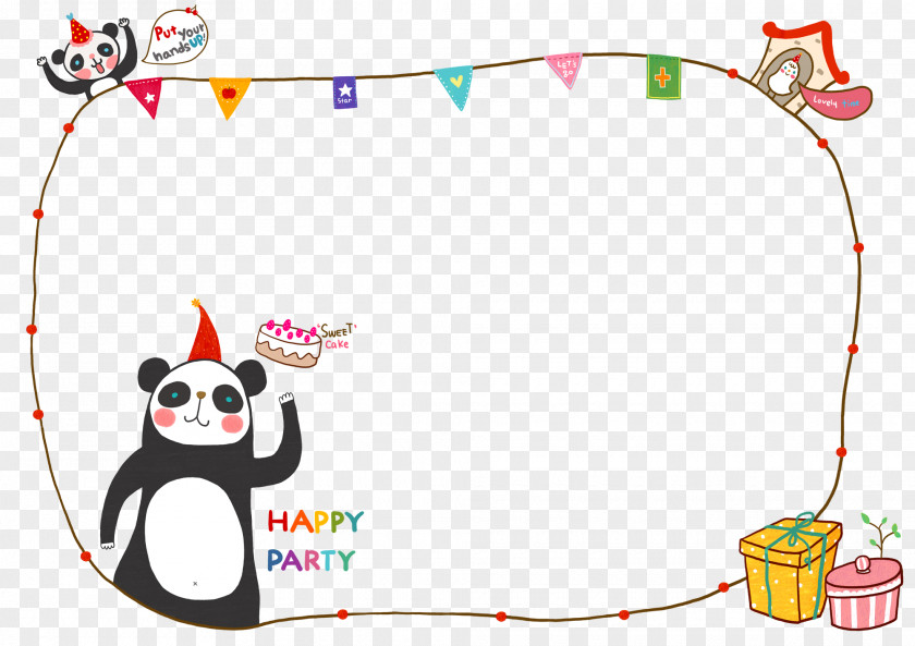 Design Giant Panda Cartoon Speech Balloon PNG
