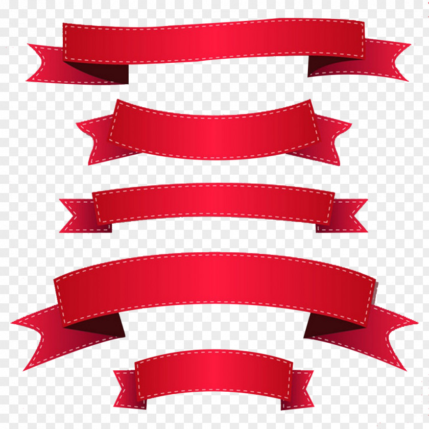 FIG Red Ribbon Banner Clip Art PNG
