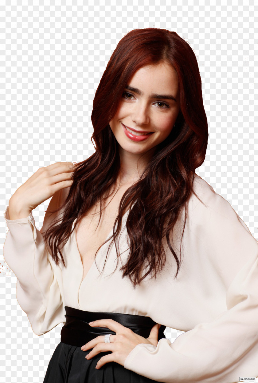 Lily Collins Love, Rosie Film Photo Shoot PNG