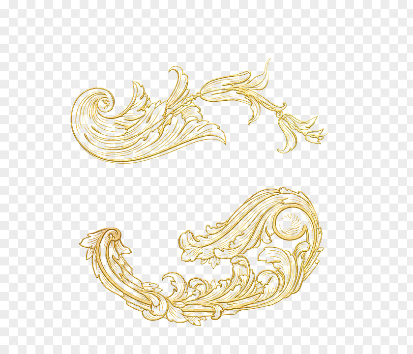 Gold Victorian Era Image Ornament Graphics PNG