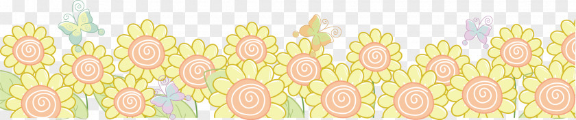 Sunflower Textile Pattern PNG