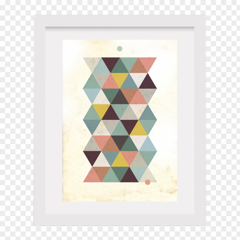 Triangle Geometry Art Poster PNG