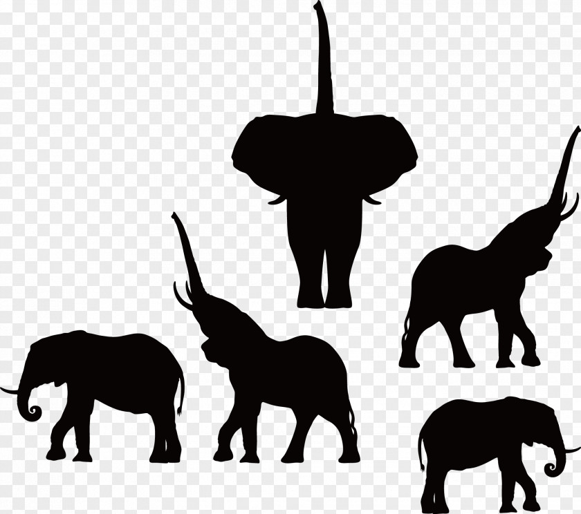 Ancient Egypt Vector Totem Elephant Action Clip Art PNG