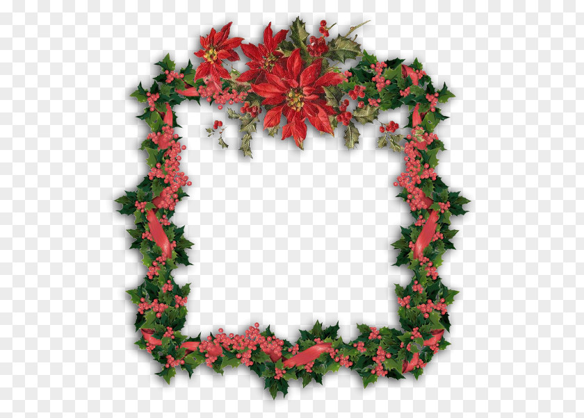 Western Christmas Frames Day Wreath Ornament Image Card PNG