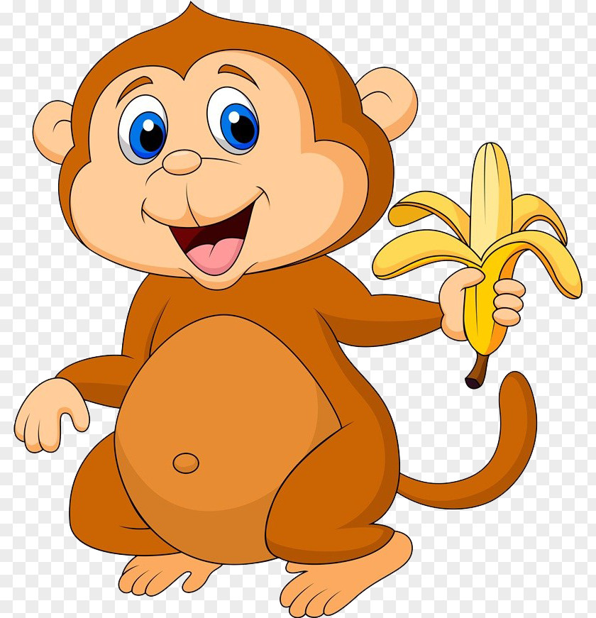 Eat Bananas Eating Monkey Illustration PNG