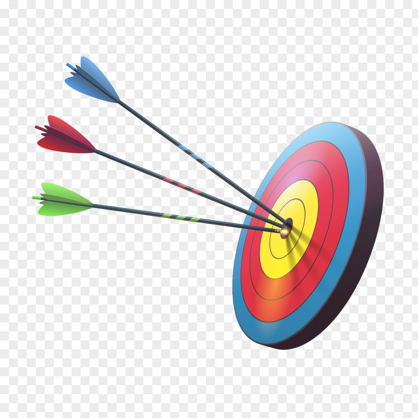 Vector Arrow Dart Board Target Archery Bullseye PNG