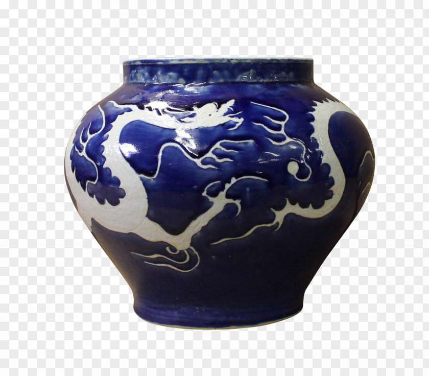 Chinese Porcelain Blue And White Pottery Vase Ceramic Cobalt PNG