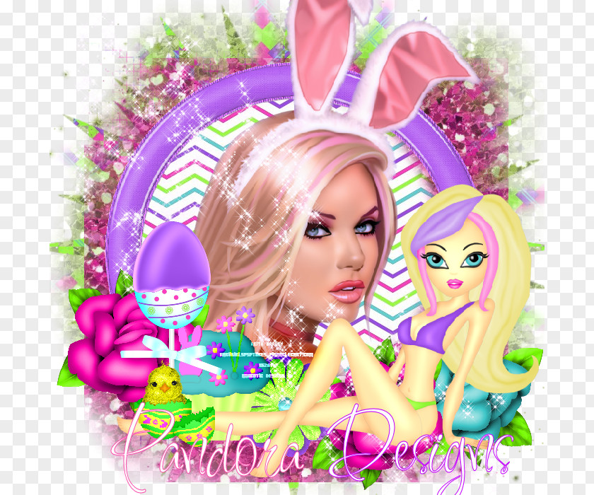 Easter Photomontage Pink M Character PNG