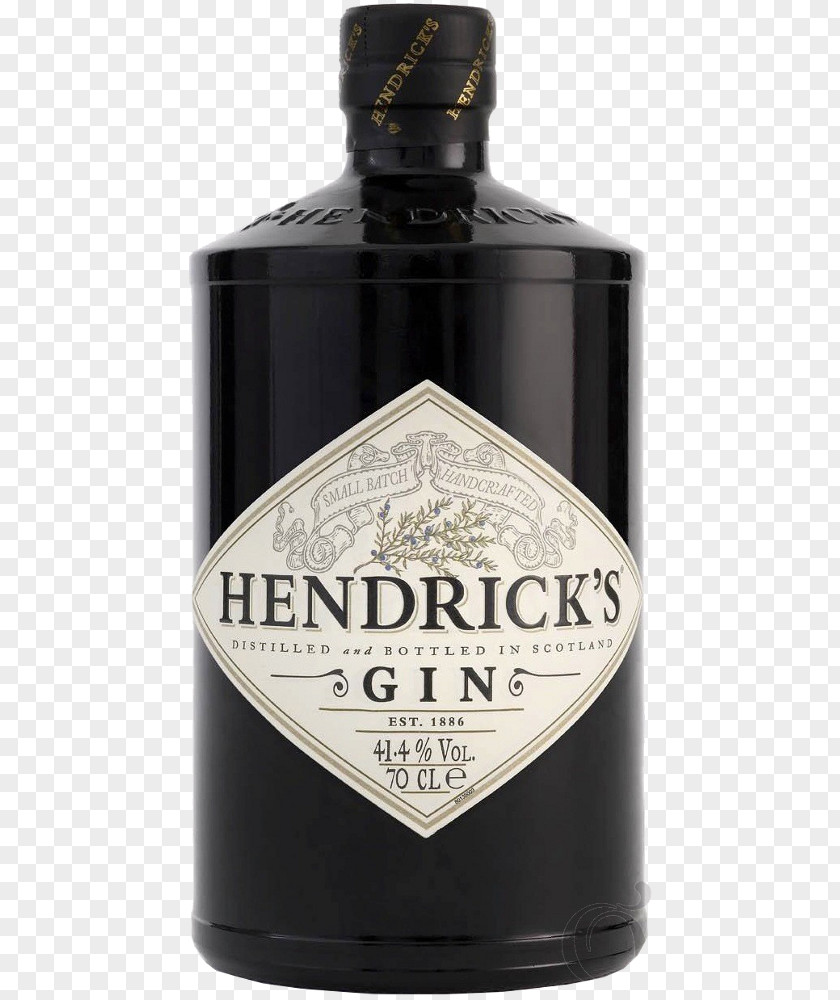 Gin Bottle Hendrick's Distilled Beverage Wine Distillation PNG