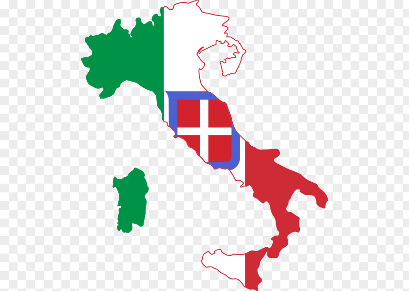 Italy Kingdom Of Flag Map PNG