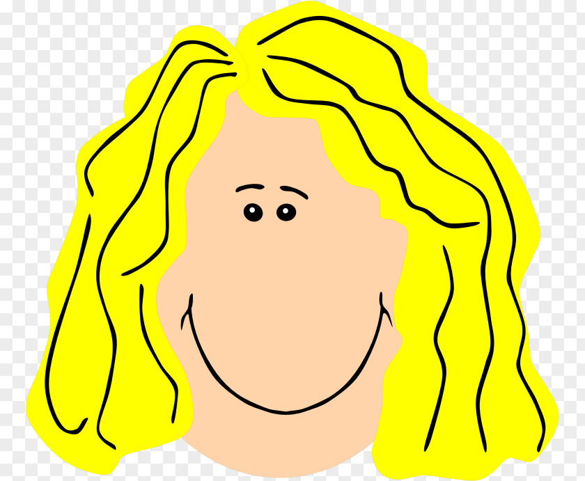 Cartoon Mom Blond Smiley Hair Clip Art PNG