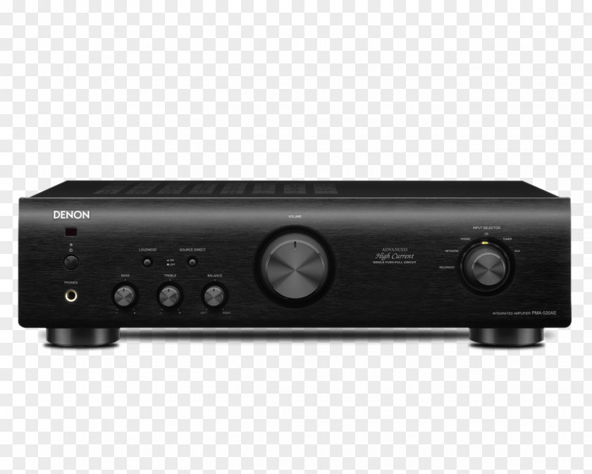 Denon PMA-520AE Amplifier Audio Power AV Receiver Integrated PNG