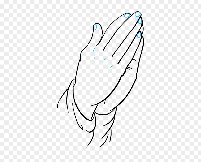 Hand Praying Hands Drawing Illustration Image Thumb PNG