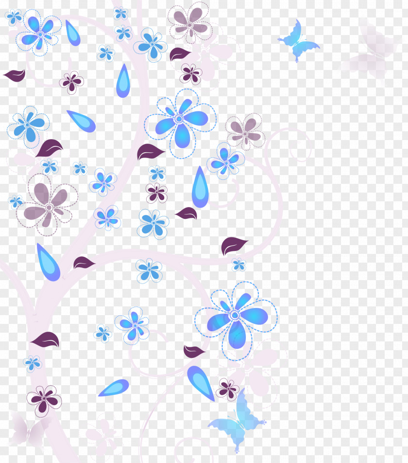 Purple Tree Motif PNG