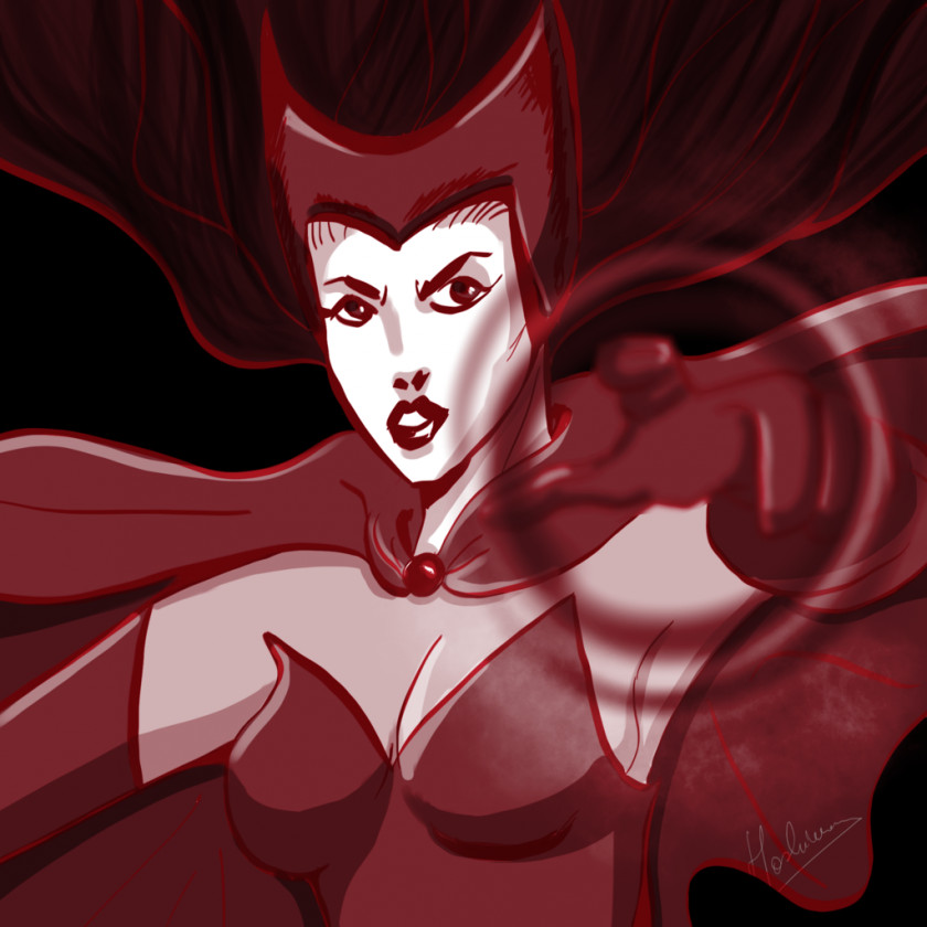Scarlet Witch Supervillain Cartoon Legendary Creature PNG