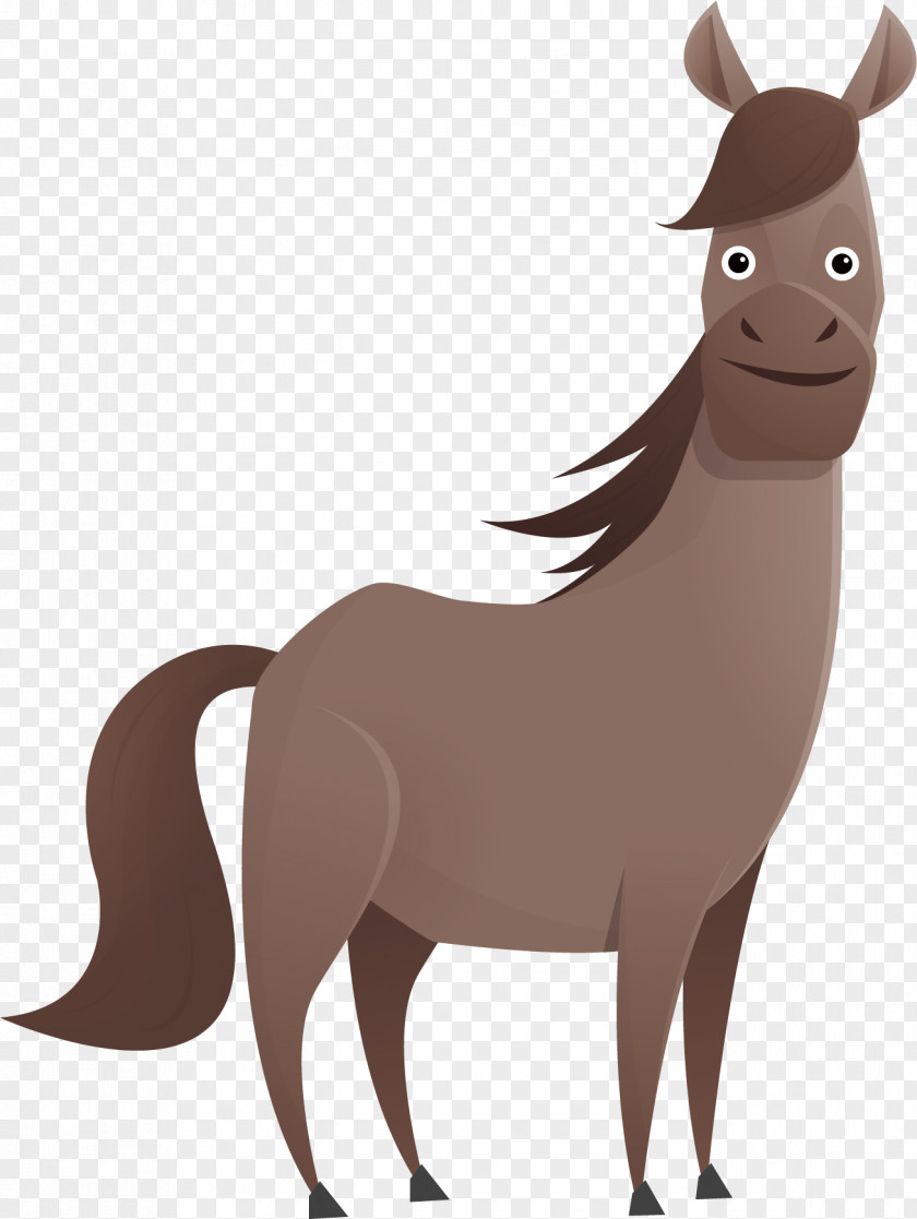 Vector Hand-painted Camel Pony Cartoon Drawing PNG