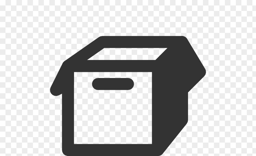 Box Black & White Symbol PNG