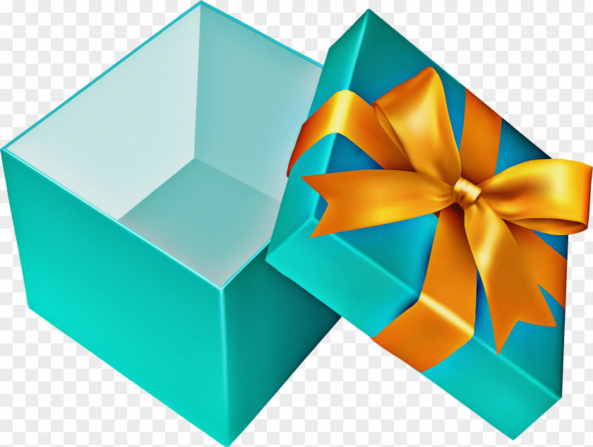 Box Present Background Blue Ribbon PNG