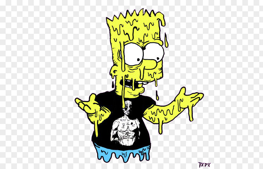 Bart Simpson Homer Lisa Drawing Psychedelic Art PNG