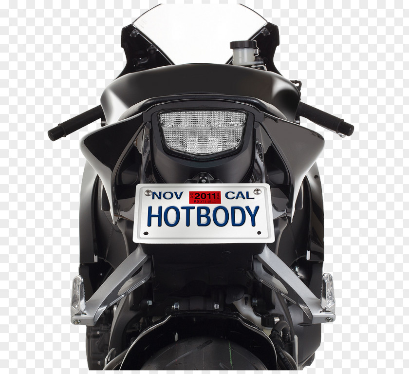 Motorcycle Headlamp Accessories Motor Vehicle Hotbodies Racing 41401-1000 Black ABS License Plate PNG